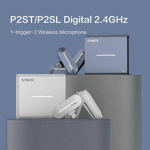 synco p2s 2.4g wireless microphones (type c/lightning)